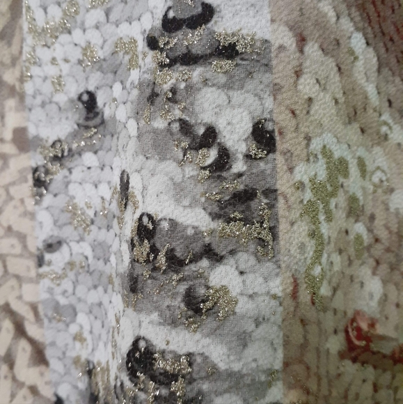 Zara Multicolored Grey Long Sleeve Top sz Medium - Picture 5 of 12